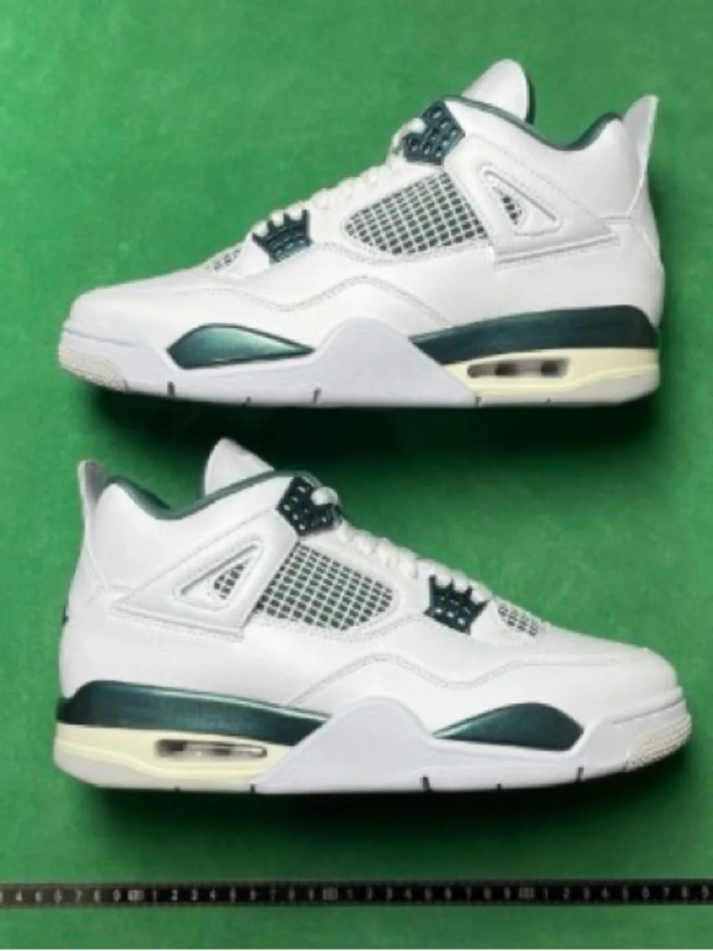 White and Green Men's Basketball Sneakers